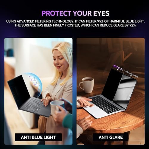 Peslv Laptop Screen Protector Demonstrating Anti Glare Feature