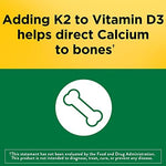 Thirty count bottle of imported Nature Made Vitamin D3 K2 immune support softgels