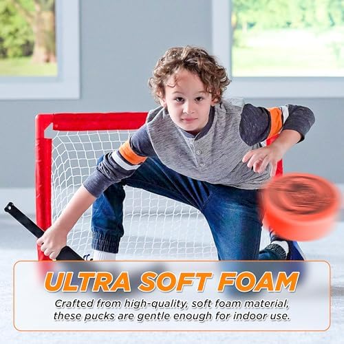 Ace Hockey rainbow colored mini hockey pucks for kids and adults