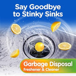 Plink lemon scented garbage disposal cleaning tablets packaging