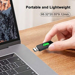 Aiibe 128GB thumb drive memory stick with the USB connector fully extended via slide mechanism.