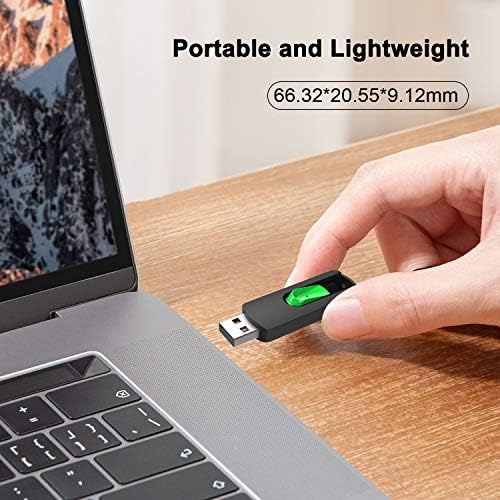 Aiibe 128GB thumb drive memory stick with the USB connector fully extended via slide mechanism.