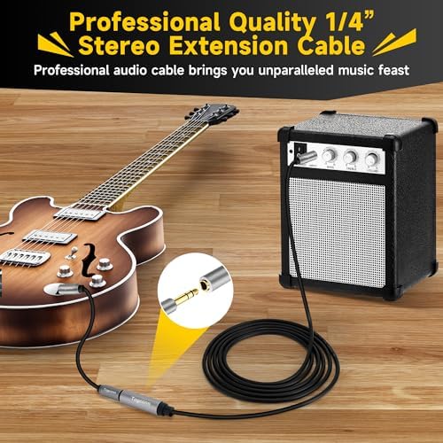 Togconn oxygen free copper 1/4 inch extension cable coil