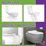 Mars Baby child safety toilet seat lock securely fixed on a standard household commode.