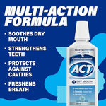 ACT alcohol-free fluoride mouthwash bottle side angle