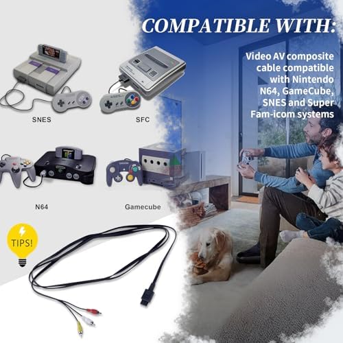 XYgdhqpt retro console audio video cord displaying yellow red and white television connectors close up