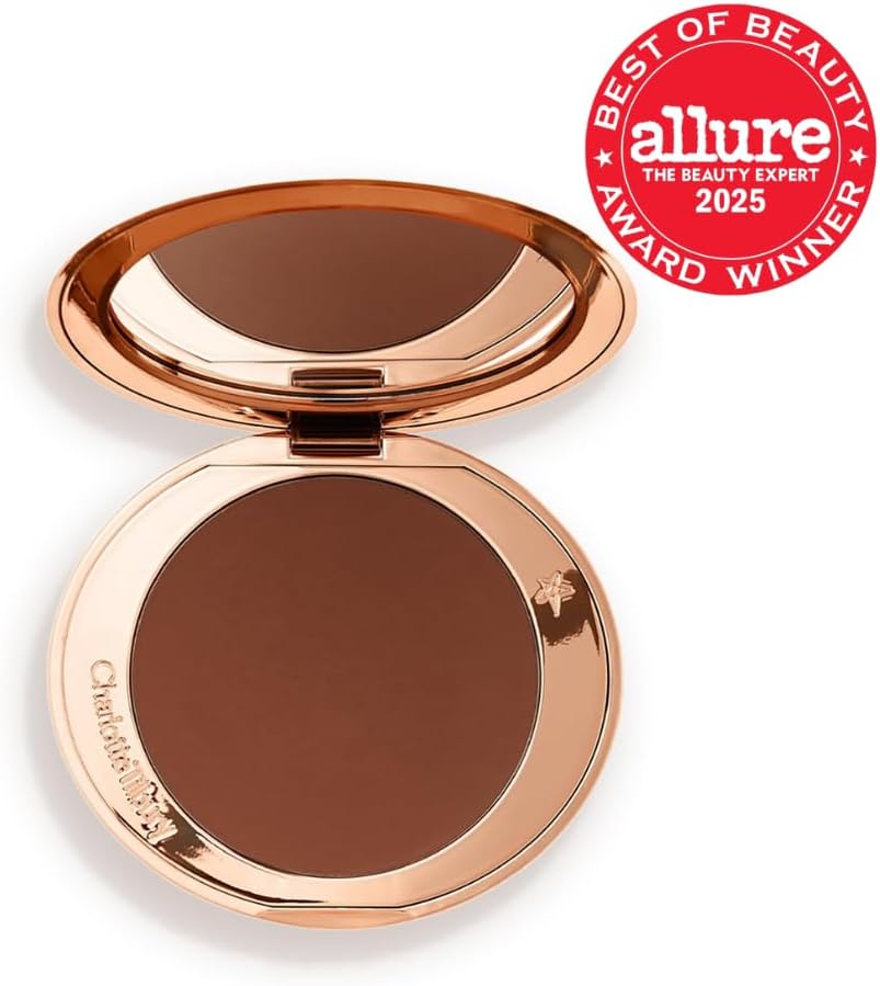 Charlotte Tilbury Airbrush Matte Bronzer open compact showing powder texture