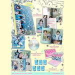 NCT WISH Poppop music release components displaying the folded poster and collectible photocard assortment.