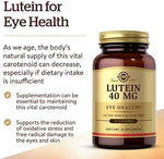 Close up of Solgar Lutein softgel supplement