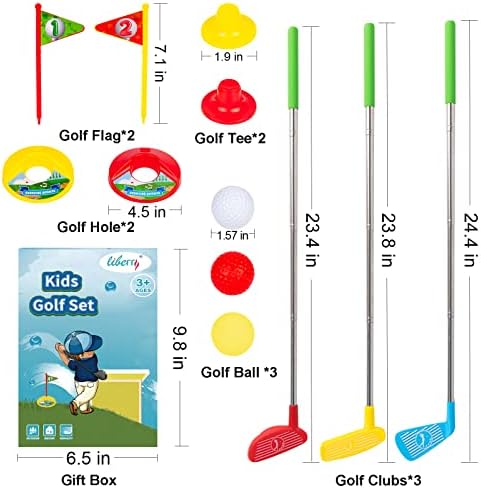 Liberry kids golf set with practice balls and putting hole