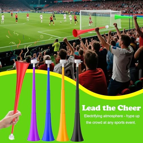 Woowyvyell black vuvuzela fully extended for sports cheering