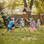 Full 12 piece foam costume accessory playset layout