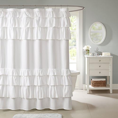 Reinforced buttonholes detail at the top header of the Madison Park white curtain