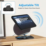 Almoz stand swiveling 360 degrees on wooden desk
