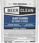 Individual 0.5 Ounce packets of Beer Clean powdered detergent for bar sinks