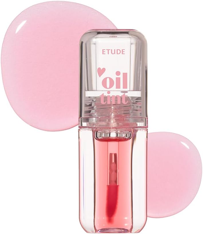 ETUDE Dear Darling Oil Tint #1 Real Cherry (0.14 fl.oz) | High Moisturizing and Strong Hydrating Lip Oil/Lip Gloss | Smooth and Moist Lips | Non-Sticky Lip Oil Tint For Dry Lips | K-beauty - Image 12