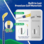 Child using adjustable golf club from EagleStone toy set