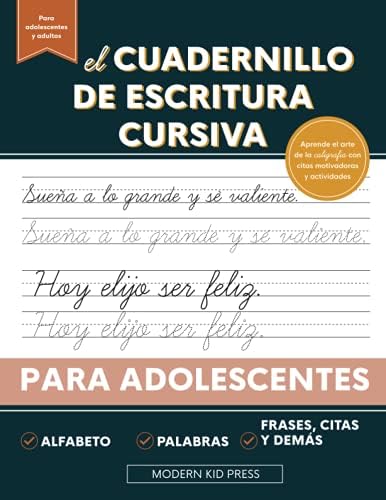 El cuadernillo de escritura cursiva para adolescentes: Aprende el arte de la caligrafÃ­a en este manual de escritura cursiva con citas motivadoras y ... para jÃ³venes y adolescentes (Spanish Edition) - Image 2
