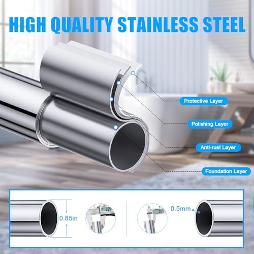 Adjustable spring tension mechanism of Teeck curtain rod