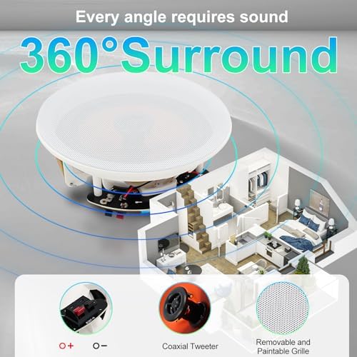 Studiofinix speaker installation in modern kitchen ceiling
