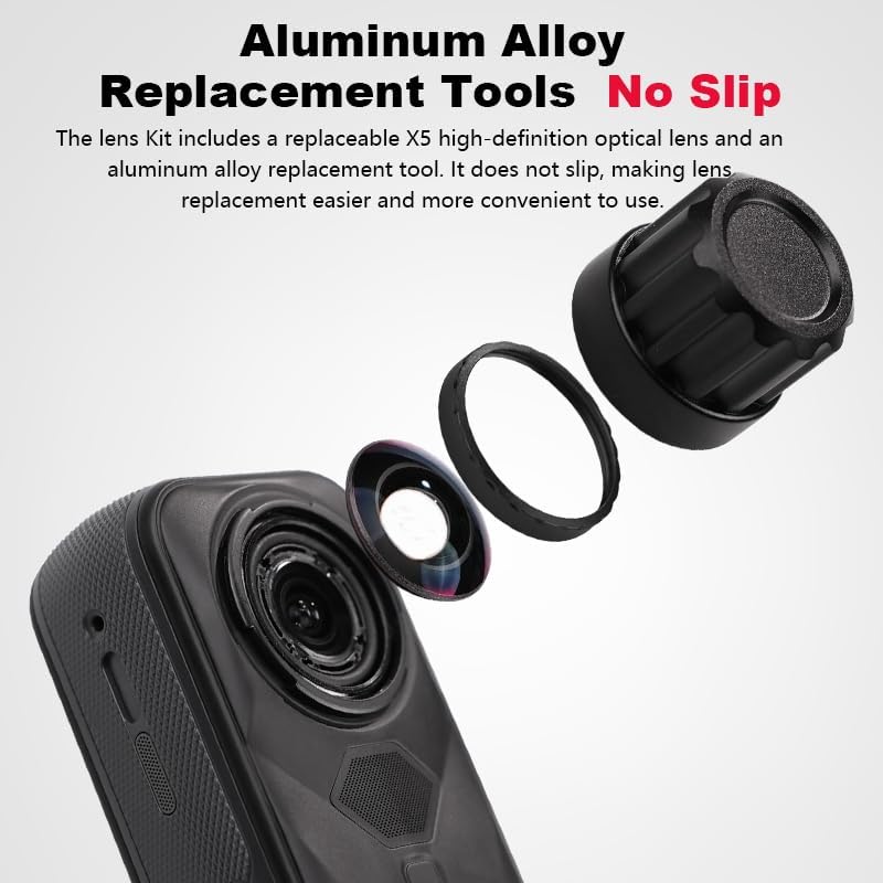 Black rubber sealing gaskets for dust and moisture protection inside the camera lens kit.