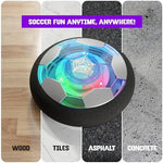 The vibrant multi color electric light up feature of the toy illuminated during an evening match in low light
