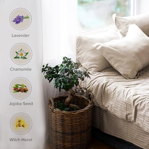 Eucalyptus and lavender essential oil mist for home relaxation and sleep support