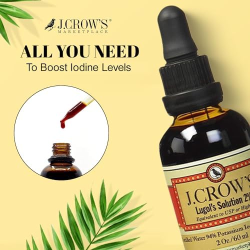 J. Crow's Lugol's iodine solution ingredients and labels