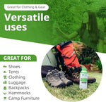Insect Shield premium clothing treatment showing product specifications and target insects