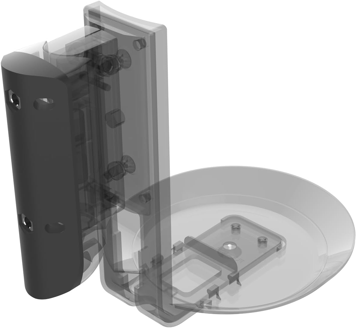 Flexson wall bracket with corner adapter plate attached