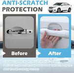 Waterproof transparent vinyl guard sticker sheet dimensions for universal fit auto handle cups.