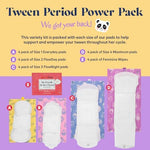 Compact RedDrop period kit for school and travel for young girls