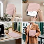 Clezolraa puffy sleeve case stored inside a backpack