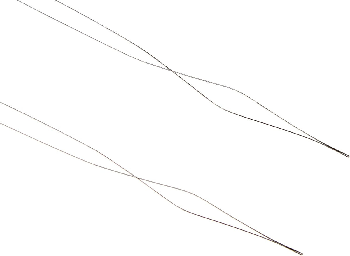 Close up of flexible wire loop on Clover needle threader