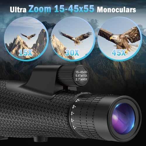 Sogries portable zoom telescope showing the rotating adjustable eyecup engineered for comfortable viewing with spectacles.