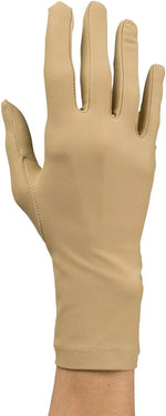 Rolyan right hand compression glove angled view for arthritis