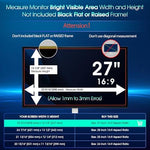 YAKAI 27 inch monitor privacy screen showing anti-spy side angle blocking visual