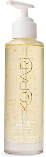Kopari Nectar Shimmer Body Oil pump detail and packaging
