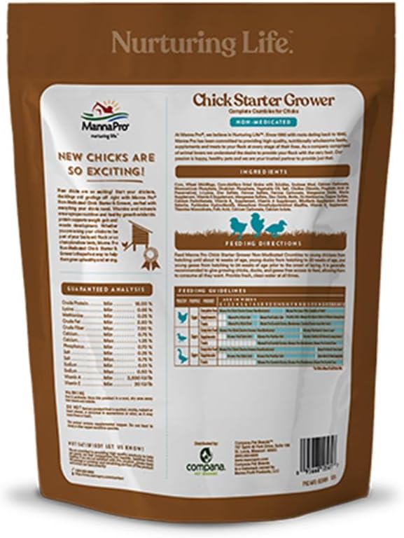 Manna Pro 5 lb bag size reference