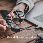 PGYTECH 2 in 1 adapter case connected to a modern smartphone transferring drone footage in the field