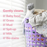 Dreft lightly scented lavender laundry pods tub showing the secure child resistant safety locking lid