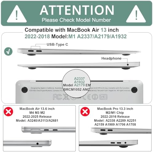 B BELK hardshell laptop cover for model A2337 displaying bottom ventilation design and rubber feet
