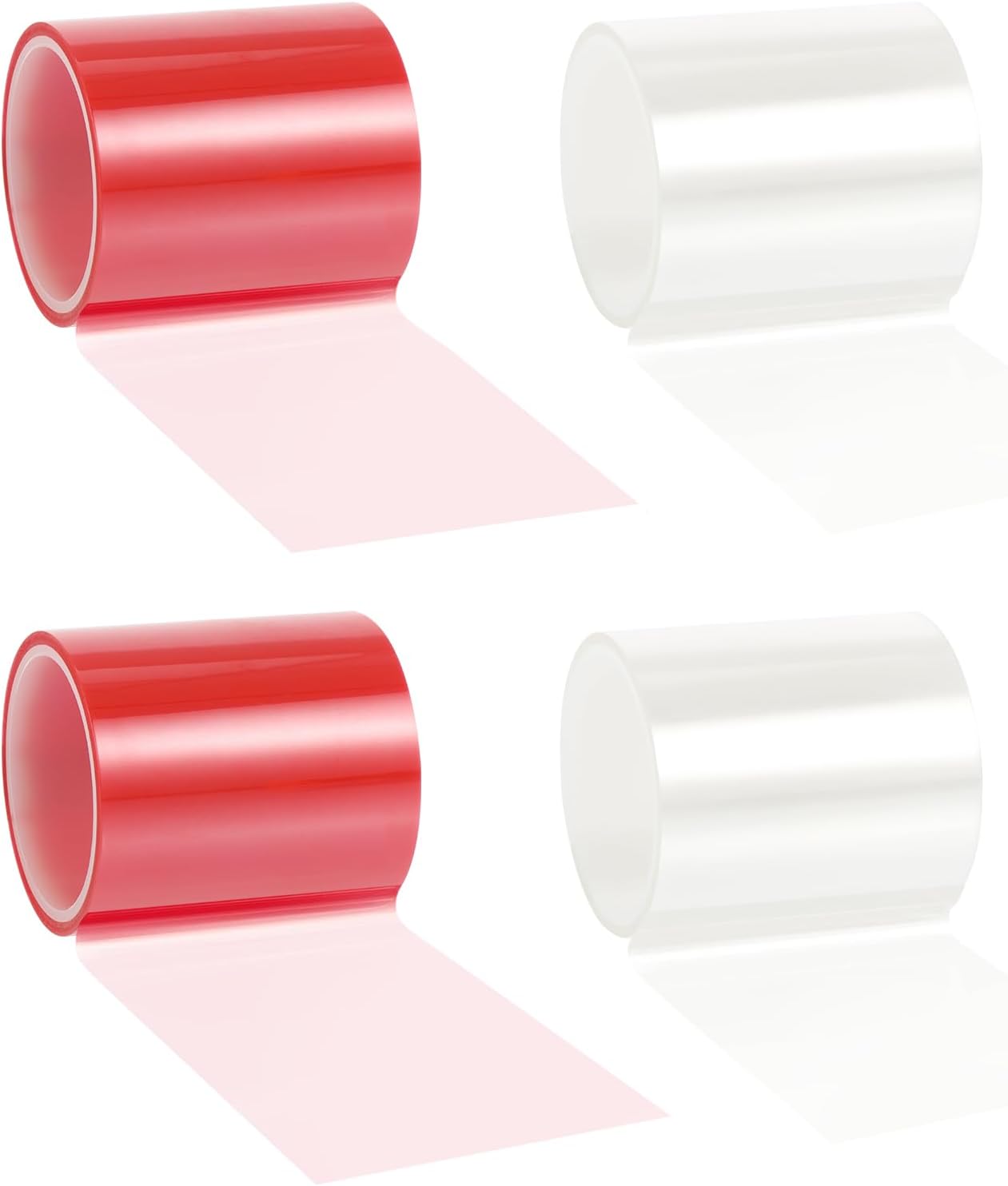 YEXEXINM 4 Rolls of Self Adhesive Repair Light Tape set showing red and clear rolls.