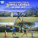 Toy Life baseball training set with adjustable height feature