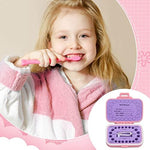 Caffox baby teeth box with included tweezers and tube