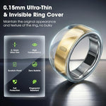 Sylacor 10 pack smart ring scratch protector film layout with included cleaning cloth accessories.