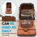 JAEP canvas travel backpack bottom view displaying the adjustable tripod holder straps