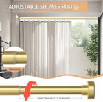 Emlaoe shower curtain rod showing spring tension mechanism