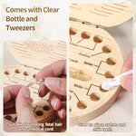 Close up of wooden tooth holder with snap closure