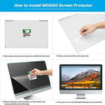 Close up angle of MOSISO acrylic screen guard protecting a widescreen PC display from smudges and fingerprints